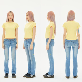 BT06  * NEW * yellow  : Baby Tee cotton100%