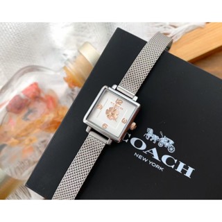 นาฬิกา COACH นาฬิกาข้อมือผู้หญิง ประดับด้วยดอกกุหลาบ