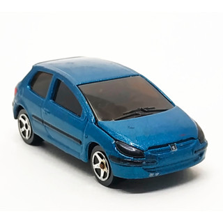 "รถเหล็กมาจอเร็ต Majorette Peugeot 307 สีเมทัลลิกน้ำเงิน ขนาด 1/64 ยาว 8 cm มือสอง #001