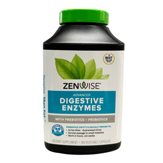 Zenwise Digestive Enzymes + Prebiotics &amp; Reliably Alive™ Probiotics  ช่วยย่อยอาหาร โปรไบโอติกส์ ภูมิคุ้มกัน