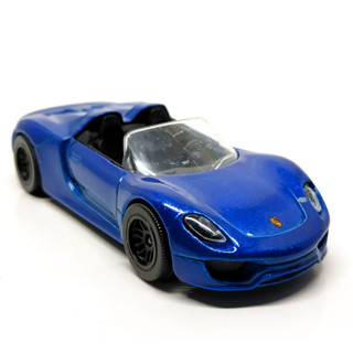 รถเหล็กมาจอเร็ต Majorette Porsche 918 Spyder สีน้ำเงิน ขนาด 1/64 ยาว 8 cm มือสอง #002