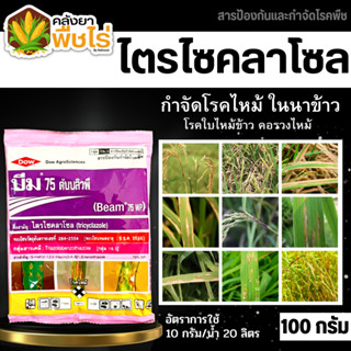 🌽 บีม75 (ไตรไซคลาโซล) 100กรัม ป้องกันโรคไหม้ในนาข้าว