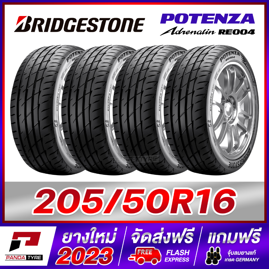 BRIDGESTONE 205/50R16 ยางรถยนต์ขอบ16 รุ่น POTENZA Adrenalin RE004 x 4 เส้น (ยางใหม่ผลิตปี 2023)