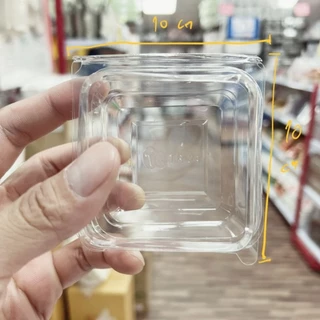 กล่องขนมเหลี่ยม PET ใส TR-24 ฝาล๊อค 1 ช่อง ( 50 ชิ้น )
