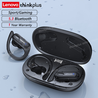 Lenovo หูฟังบลูทูธ TWS หูฟัง Bluetooth 5.3 หูฟังออกกําลังกาย ที่เกี่ยวหู กันน้ำ/ระบบสัมผัส/หน้าจอ LCD แสดง/พร้อมไมค์