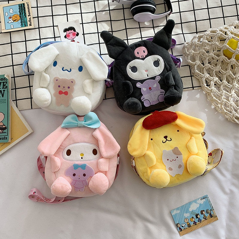 TAIDU Sanrio กระเป๋าแฟชั่นน่ารักอินเทรนด์มาใหม่ วัสดุตุ๊กตาการ์ตูนสุนัข Pacha กระเป๋าถือขนาดเล็กที่เข้าได้กับทุกแบบลำลอง