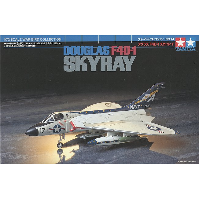 พลาสติก โมเดล ประกอบ TAMIYA สเกล 1/72 Douglas F4D-1 Skyray (60741)