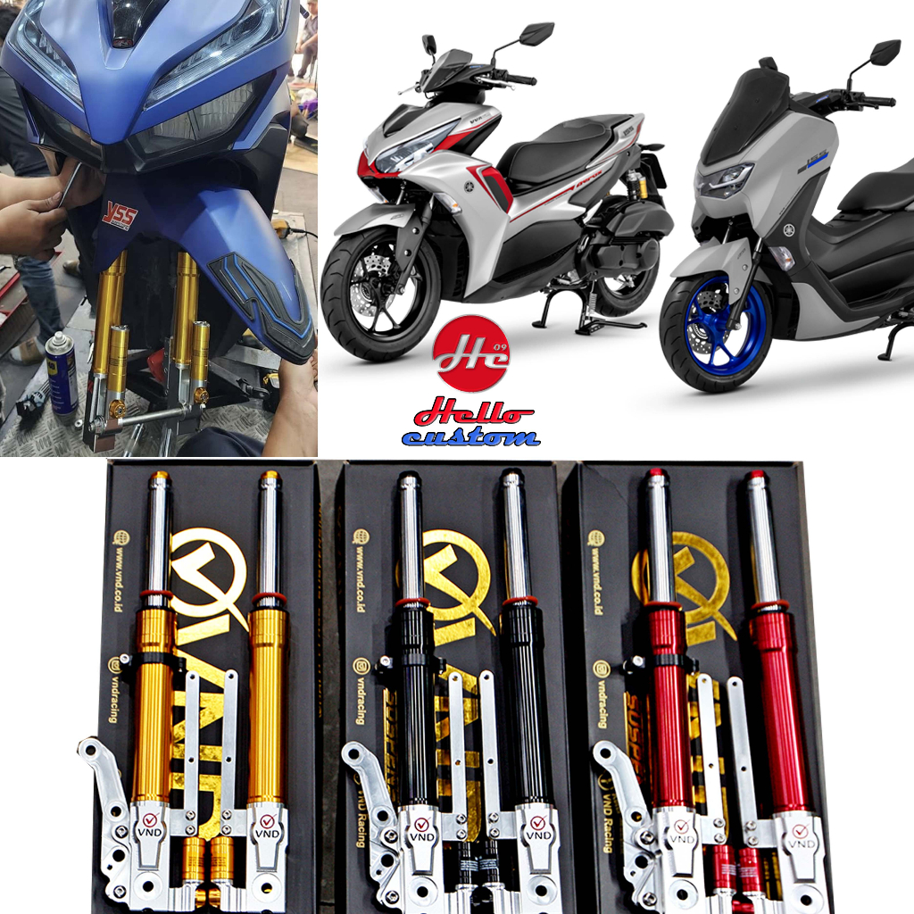 โช้คหน้าแต่ง VND Front Shock Click 125i – 150i 2018 – 2023 / Nmax / Aerox / Click160