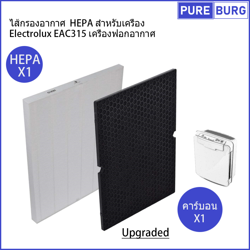 แผ่นกรองอากาศ Electrolux EAC415 ชุดไส้กรอง Hepa+Carbon Filter สำหรับเครื่องฟอกอากาศอิเล็กโทรลักซ์