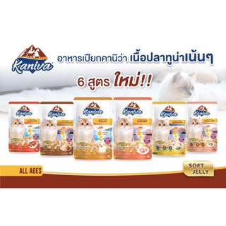 ใหม่! Kaniva Pouch อาหารแมว แบบเปียก คานิว่าสูตรใหม่ ขนาด 70 กรัม (x12 ซอง)