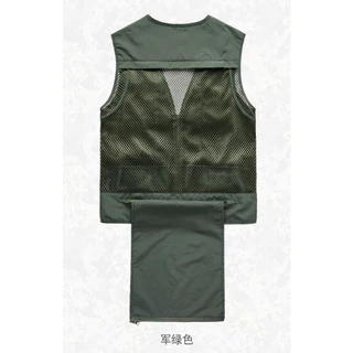 8521#เสื้อกั๊กหลายกระเป๋าใหม่ล่าสุด，สำหรับเดินป่าและตกปลา BIG SIZE M-5XL