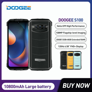 DOOGEE S100 12GB 256GB Flagship Smartphone 10800mAh 66W Fast Charge 108MP Rugged Mobile Phone 6nm Octa Core Android 12 C