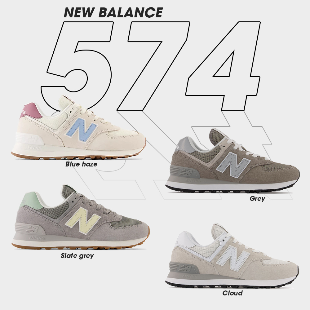 New Balance รองเท้าผ้าใบ W 574 LFSTY WL574EVG / WL574RB / WL574EVW / WL574RD (3290)