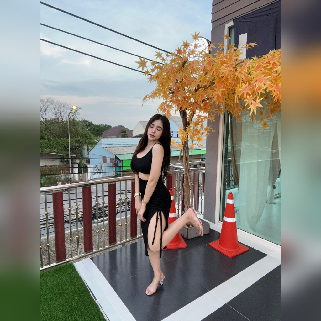 SpinnyHouse  ชุดเช็ต ไปทะเล 2ชิ้น เสื้อกล้าม+กระโปรงรูดข้าง ผ้านิ่มใส่บาย งานสวย   ชุดไปทะเล เยลลี่ ราคา ถูกที่สุด ดีลบีเคเค แกลเลอรีภาพที่ 7
