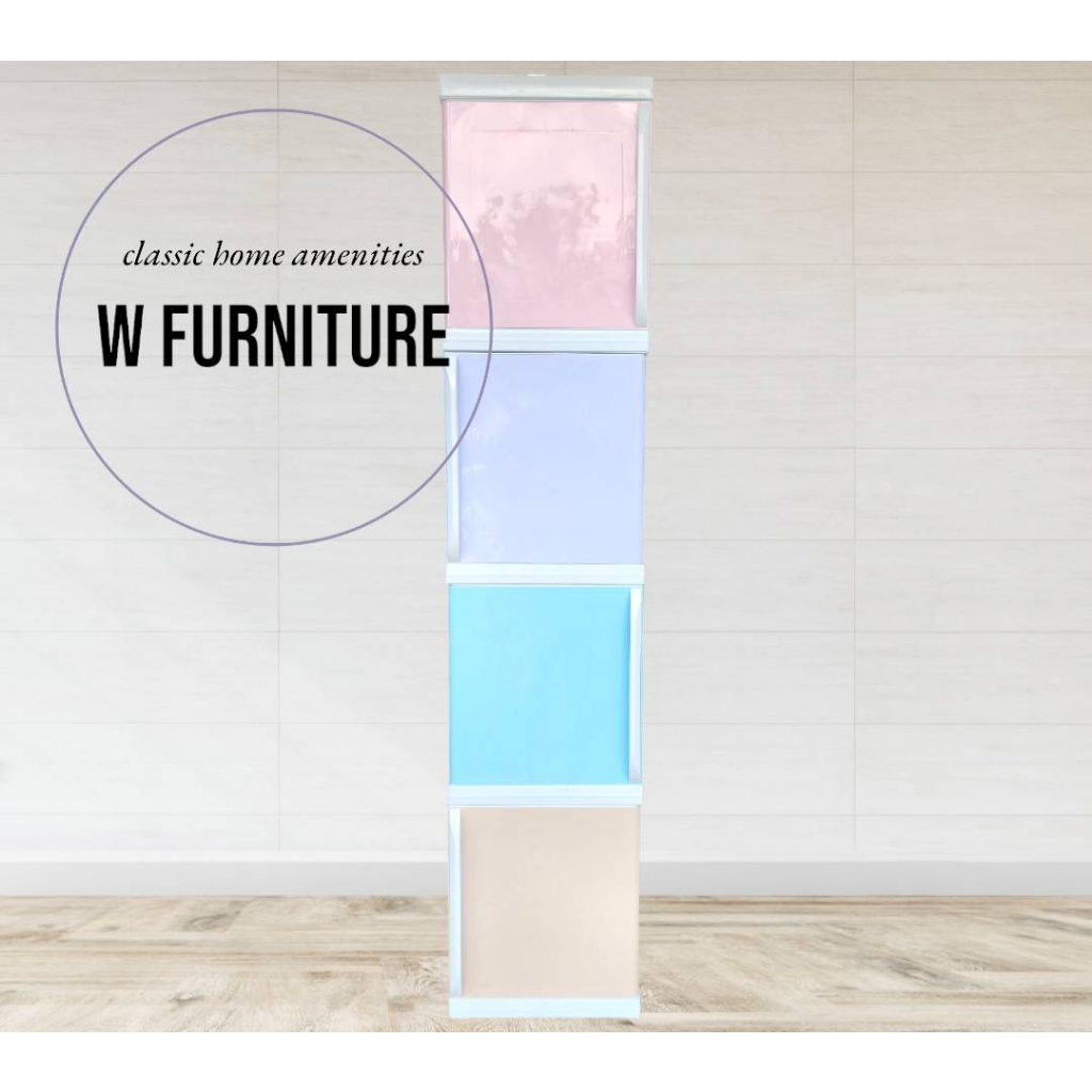 🗄ตู้พลาสติกน็อคดาวน์อเนกประสงค์ 3ชั้น/4ชั้น 👍มือจับข้าง/ฝาสวิง ✅รุ่น Tower Box 🌈สีPastel ❗️❗️สินค้าพร้อมส่ง❗️❗️