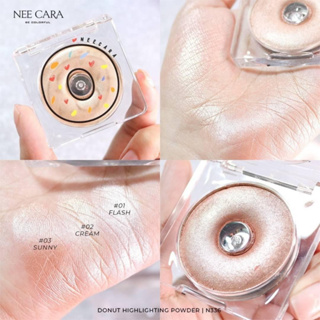 NEE CARA ไฮไลท์พาวเดอร์ BE COLORFUL DONUT HIGHLIGHTING POWDER | N336