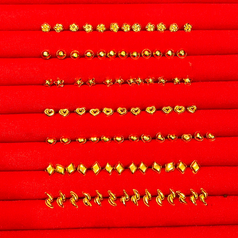 ต่างหูทอง 0.3 กรัม ทองคำแท้96.5% พร้อมใบรับประกัน