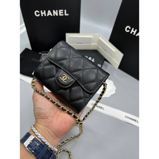 CC wallet and chain Grade vip Size 11cm อะไหล่ทอง