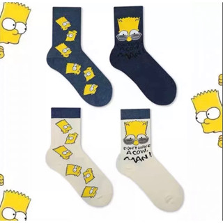 The Simpson Cartoon Socks ถุงเท้าลายการ์ตูน ซิมสัน  แต่งลายตัวการ์ตูนมาเต็ม ใส่แนวสรีท เท่ห์ พร้อมส่ง