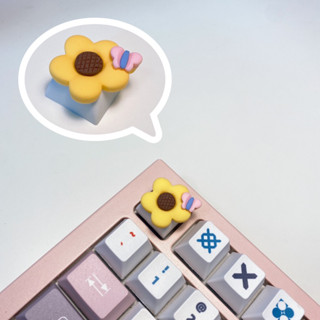 พร้อมส่ง!! Keyboard/คีย์บอร์ด ดอกไม้กับผีเสื้อ