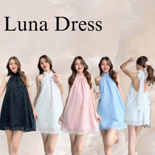 Pimpimon ♡  .luna dressเดรสสายผูกคอโบว์โชว์หลัง (ป้ายevery day)