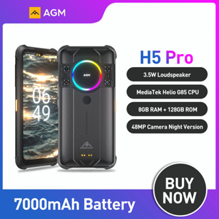 AGM H5 Pro Global 8+128G Rugged Smartphone MTK G85 ,6.5&amp;quot;48MP Camera Night Version Waterproof Phone