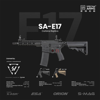 บีบีกัน ระบบไฟฟ้ารูปทรง M4 Specna Arms E17 สีดำ EDGE 2.0 AEG