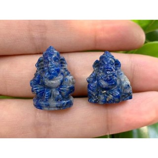องค์พระพิฆเนศ สีน้ำเงินเข้มสวย จากพลอยลาพิสลาซูลี ( Lapis Lazuli ) องค์ละ 1,200฿