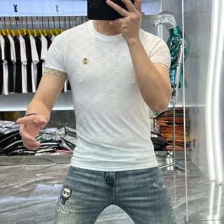 เสื้อเชิ้ตแขนสั้นผ้าไหมน้ำแข็งสำหรับผู้ชาย