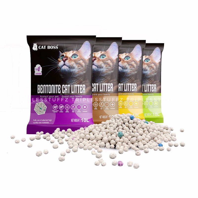 CAT BOSS 10 ลิตร ทรายแมวราคาถูก ทรายแมว10ลิตร