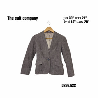 เสื้อสูทผู้หญิง xs The suit Company สีมังคุดอ่อน เสื้อแขนยาว อก 30 ยาว 21 D286.b22