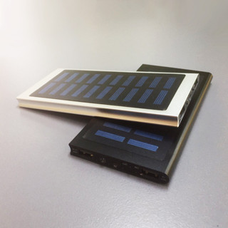 Solar Power Bank Fast Charger For Smart Phone Led Ultra Thin Slim  Aluminum Alloy 20000mah แบตสำรองพลังงานแสงอาทิตย์