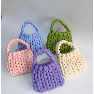 [ลดเพิ่มอีก20% ใส่โค้ด MBASLW เฉพาะ14-16ก.ย.] พร้อมส่ง Jumbo Knit bag กระเป๋าถัก กระเป๋าถักใบใหญ่