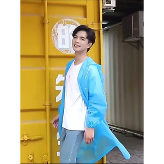 ☔ เสื้อกันฝนผู้ใหญ่ EVA มีฮู้ด คุณภาพสูง UNISEX สีสันสดใส เหนียวทนทาน ไม่ขาดง่าย และมีน้ำหนักเบา
