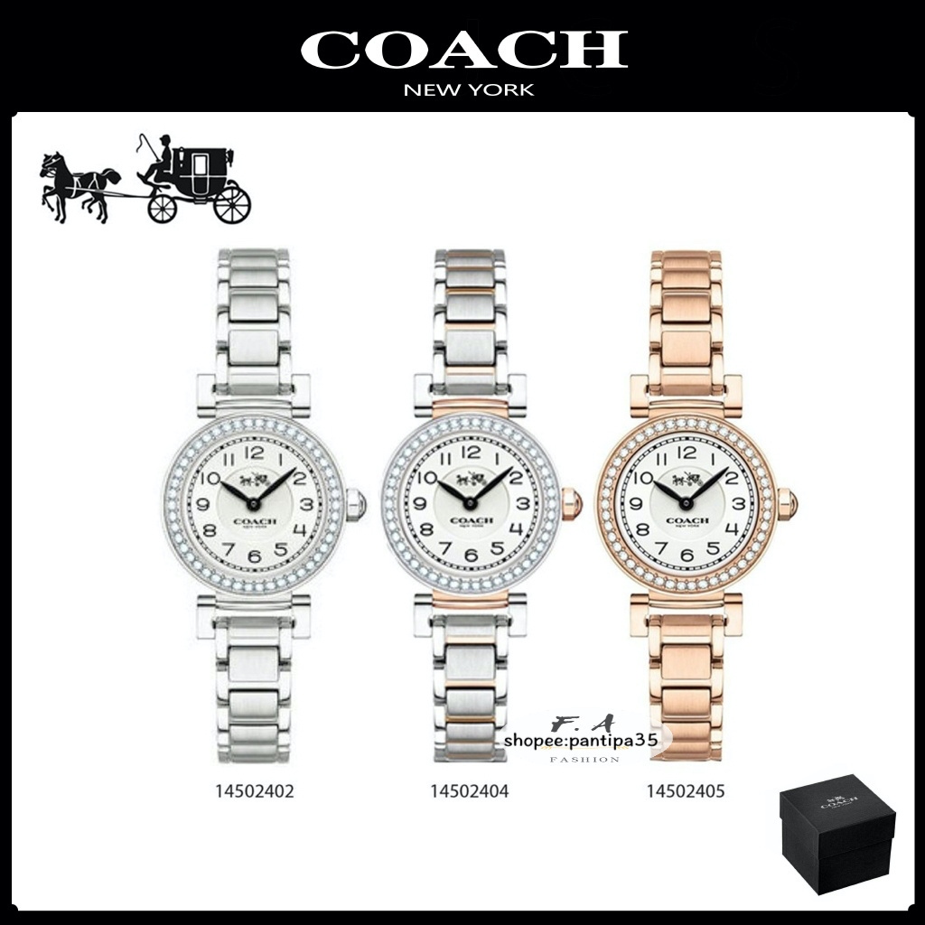 F.A ของแท้100% Coach 14502402 14502404 14502405 - 23mm นาฬิกาแบรนด์เนมCOACH นาฬิกาสำหรับผู้หญิง สินค้าพร้อมจัดส่ง FA-490