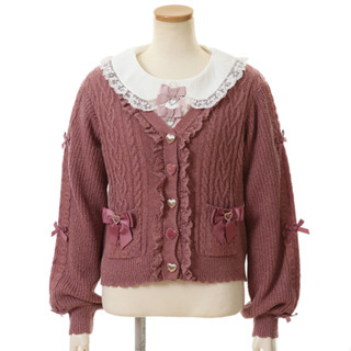 Liz lisa Ribbon Pocket Cardigan เสื้อคลุมคาดิแกนแต่งโบว์กระดุมหัวใจน่ารักสุดๆ