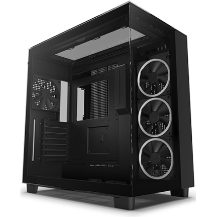NZXT H9 Elite Dual-Chamber Mid Tower Airflow Case fits ATX with Tempered Glass Black / White (CM-H91