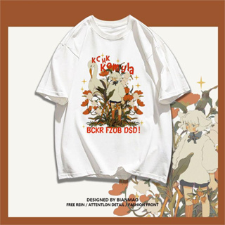 Sheep Parade illustrator การ์ตูนพิมพ์เสื้อยืดแขนสั้น mochipanko illustrator ต้นฉบับการ์ตูน ins super fire แฟชั่น