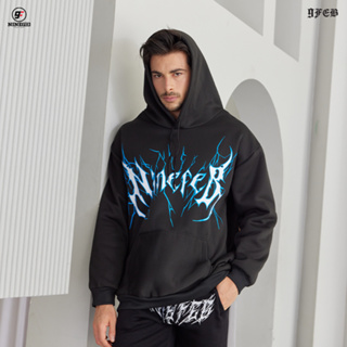 NINEFEB Thunder Oversize Hoodies 9HD047 เสื้อแขนยาว เสื้อกันหนาวแบบมีฮู้ด