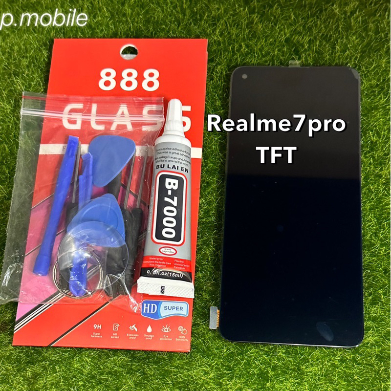 จอชุดRealme 7pro (สแกนนิ้วมือไม่ได้TFT) สีสวยใช้งานได้ปกติ