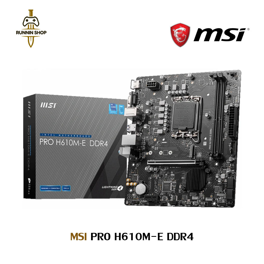 [สินค้าใหม่] MAINBOARD (เมนบอร์ด) MSI PRO H610M-E DDR4