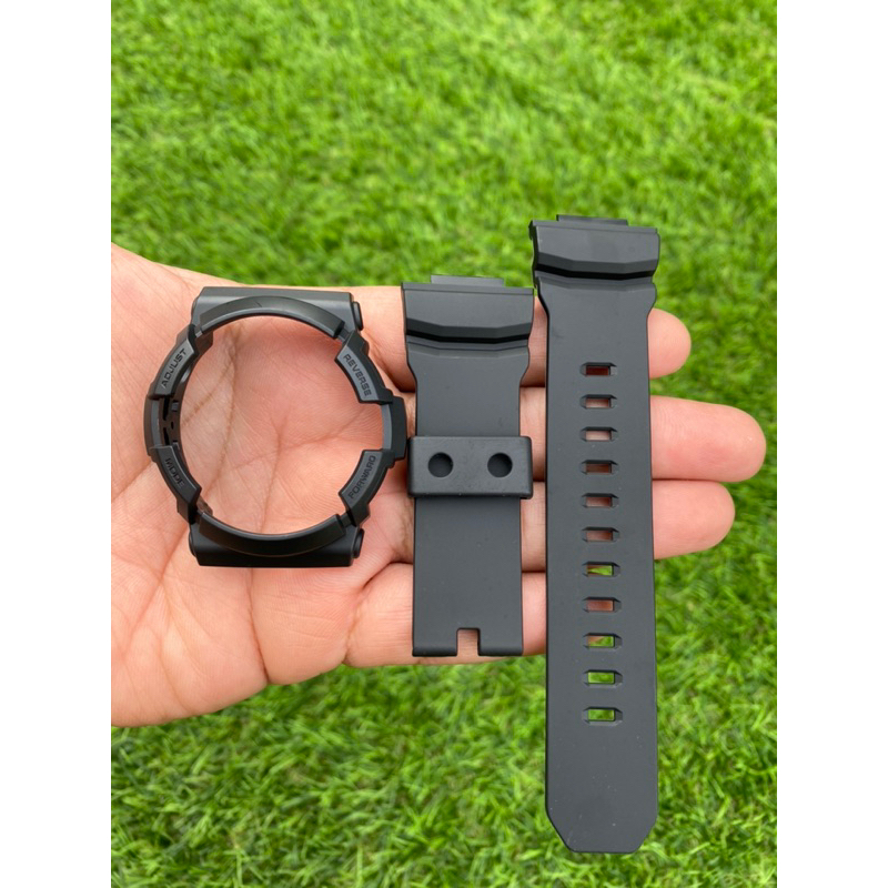 กรอบสาย G-Shock GAS-100 สีดำด้าน และใช้ได้กับรุ่น GA200 Ga201 ของแท้100% เก๊คืนเงิน2เท่า  ถูกที่สุดใ