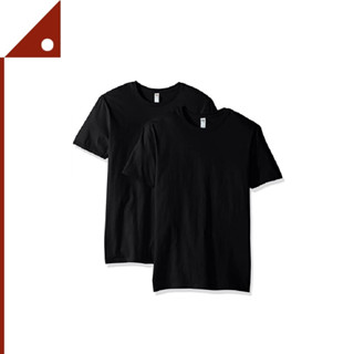 Fruit of the Loom : FOLMTSBL* เสื้อยืดคอกลม Mens Crew T-Shirt , Black, Large, 2-pk