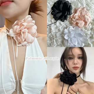 🌹💐 choker ดอกกุหลาบใหญ่แบบตะโกนนนมาก สายมัดยาว สามารถนำมามัดมาผูกได้หลายแบบ sexy ละมุน ดูมีคลาส