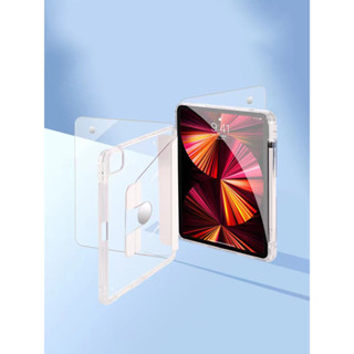 Crystal Glass Case for ipad เคสไอแพด gen10 10 9 gen7/8/9/10.2 air4/510.9 pro11  2020/2021/2022 2022เคสอะคริลิคฝาขุ่น COD