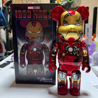 (พร้อมส่ง) Bearbrick Ironman Mark VII Damage Ver. 400% ของแท้ สภาพดี