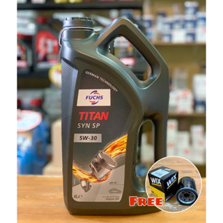 🔴โฉมใหม่!! น้ำมันเครื่องเบนซิน Fuchs Titan 5w30 ขนาด 4ลิตร Fully Synthetic API:SP แถมกรองน้ำมัน