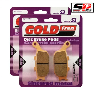 ผ้าเบรค GOLD FREN รหัส S3-257 แพ็คม่วง