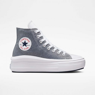 Converse รองเท้าผ้าใบผู้หญิง Chuck Taylor All Star Move Retro Denim Hi Navy