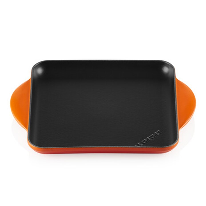ถาดเหล็กหล่อสี่เหลี่ยมพื้นเรียบ SQUARE GRIDDLE 24CM
